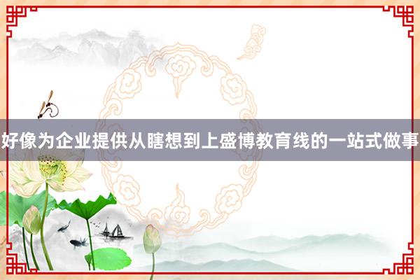 好像为企业提供从瞎想到上盛博教育线的一站式做事